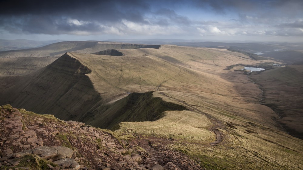 Drained Upper Neuadd Reservoir in the Brecon Beacons?